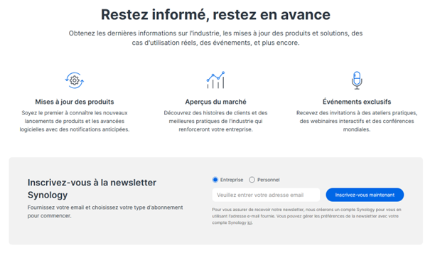 Home invitation aux newsletters